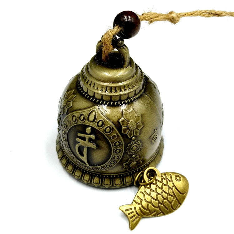 2 PCS Good Fortune Fortune House Creative Buddha Statue Model Bell Car Hanging Gift by buy2fix