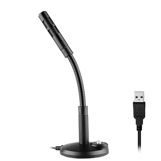 USB Condenser Microphone with Cable for Computer PC Desktop Laptop Notebook Cable Recording Gaming Podcasting, Color:Black - Camera Microphone by buy2fix | Online Shopping UK | buy2fix