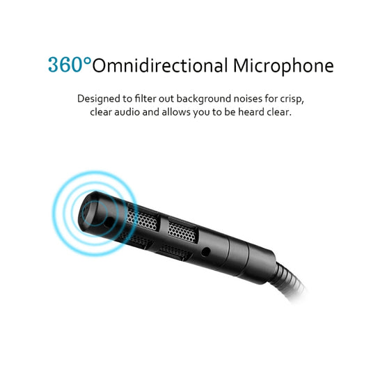 USB Condenser Microphone with Cable for Computer PC Desktop Laptop Notebook Cable Recording Gaming Podcasting, Color:Black - Camera Microphone by buy2fix | Online Shopping UK | buy2fix