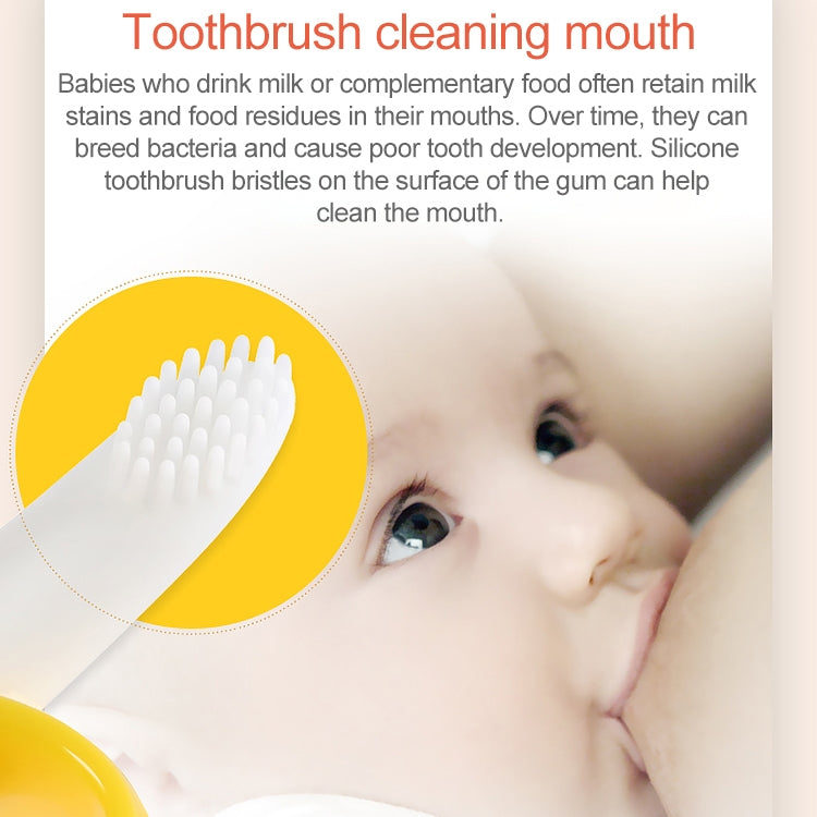 3 PCS Baby Silicone Training Toothbrush Banana Shape Safe Toddle Teether Chew Toys Teething Ring Gift for Infant Baby Chewing(Yellow-B) - Baby Toys by buy2fix | Online Shopping UK | buy2fix