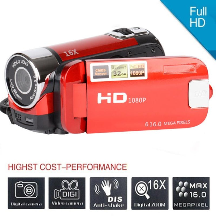 16X Digital Zoom HD 16 Million Pixel Home Travel DV Camera, US Plug(Black) - Video Cameras by buy2fix | Online Shopping UK | buy2fix