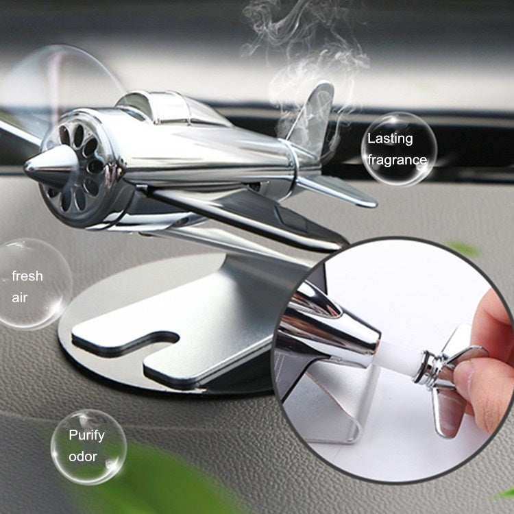 Aromatherapy Decorations for Cars Solar Aircraft Car Decorations(Silver) by buy2fix