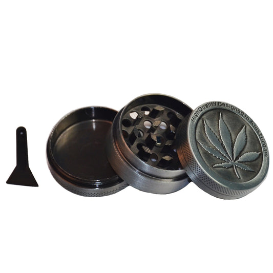 Weed Grinder Metal Stainless Steel Maple leaf Type Herbal Herb Tobacco Grinder, Size:30MM 3 laryers - Cigarette Box & Ashtrays by buy2fix | Online Shopping UK | buy2fix
