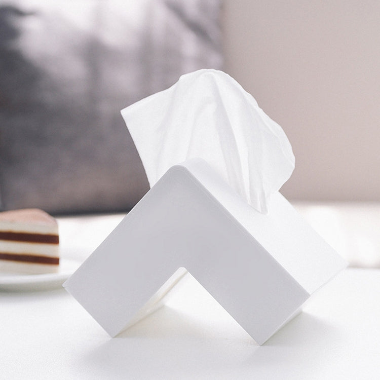Creative Simple Household Plastic Tissue Paper Storage Box(White) - Storage Boxes by buy2fix | Online Shopping UK | buy2fix