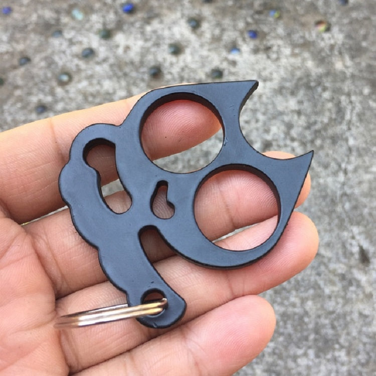 5 PCS Kitty Outdoor Metal Self-defense Keychain Outdoor Self-defense Window Breaking Tool, Size:0.45 × 5.3 × 6.1 cm(Black) by buy2fix