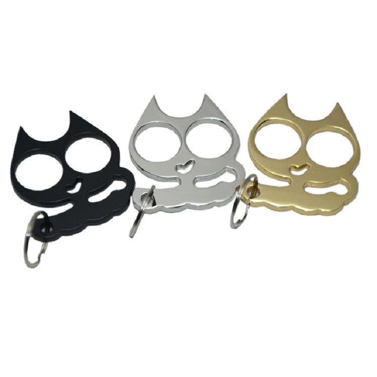 5 PCS Kitty Outdoor Metal Self-defense Keychain Outdoor Self-defense Window Breaking Tool, Size:0.45 × 5.3 × 6.1 cm(Black) by buy2fix