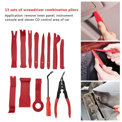 13 PCS Car Audio Disassembly Modification Tool Interior Door Panel Disassembly Screwdriver Installation Soundproof Repair Tool(Red) - Hand Tool Sets by buy2fix | Online Shopping UK | buy2fix