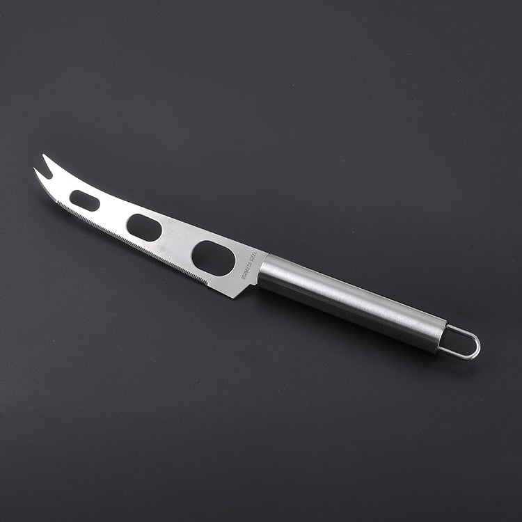 Stainless Steel Cheese Knife With Fork Tip Cheese Butter Knife Slicer Butter Pizza Cutter - Cutter & Peeler by buy2fix | Online Shopping UK | buy2fix