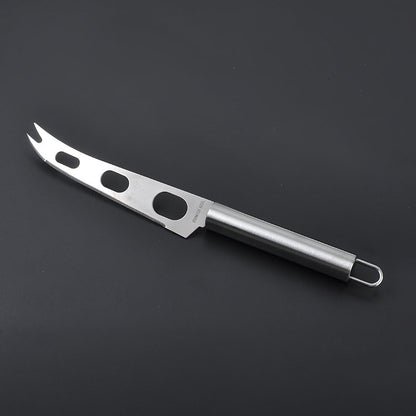 Stainless Steel Cheese Knife With Fork Tip Cheese Butter Knife Slicer Butter Pizza Cutter - Cutter & Peeler by buy2fix | Online Shopping UK | buy2fix