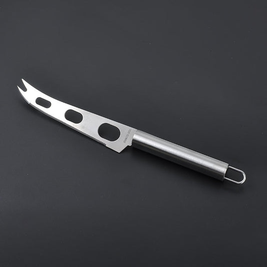 Stainless Steel Cheese Knife With Fork Tip Cheese Butter Knife Slicer Butter Pizza Cutter - Cutter & Peeler by buy2fix | Online Shopping UK | buy2fix