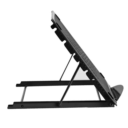 Portable Desktop Folding Cooling Metal Mesh Adjustable Ventilated Holder(Black) by buy2fix