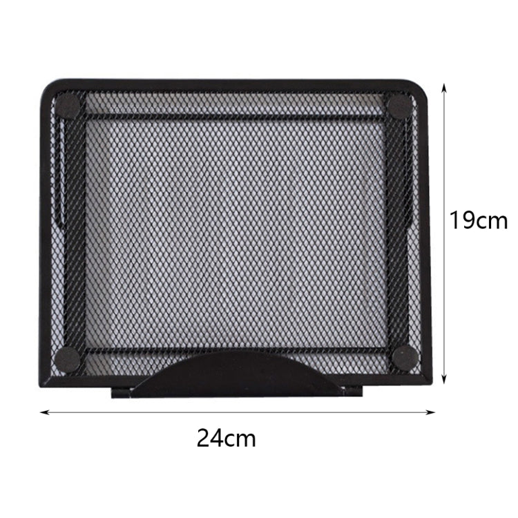 Portable Desktop Folding Cooling Metal Mesh Adjustable Ventilated Holder(Black) by buy2fix