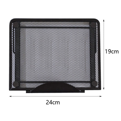 Portable Desktop Folding Cooling Metal Mesh Adjustable Ventilated Holder(Black) by buy2fix