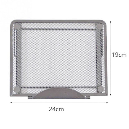 Portable Desktop Folding Cooling Metal Mesh Adjustable Ventilated Holder(Silver Gray) by buy2fix