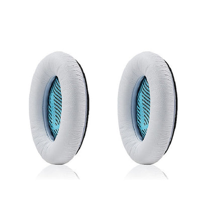 2 PCS For BOSE QC15 / QC25 / QC35 Lambskin Leather Earphone Cover Earmuffs(White) - Earmuff & Pad by buy2fix | Online Shopping UK | buy2fix