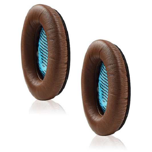 2 PCS For BOSE QC15 / QC25 / QC35 Lambskin Leather Earphone Cover Earmuffs(Brown) - Earmuff & Pad by buy2fix | Online Shopping UK | buy2fix