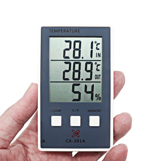 CX-201A LCD Digital Weather Station Thermometer Hygrometer Indoor  Outdoor Temperature Humidity Meter with Temperature Sensor - Indoor Thermometer by buy2fix | Online Shopping UK | buy2fix
