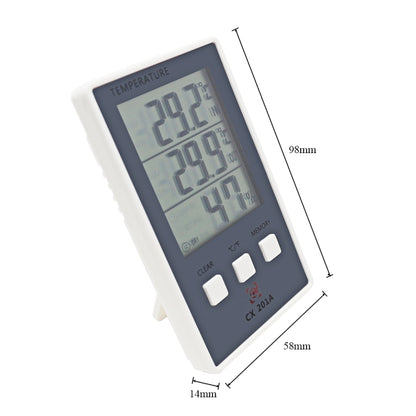 CX-201A LCD Digital Weather Station Thermometer Hygrometer Indoor  Outdoor Temperature Humidity Meter with Temperature Sensor - Indoor Thermometer by buy2fix | Online Shopping UK | buy2fix