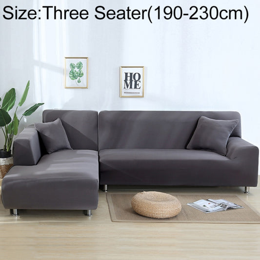 Sofa All-inclusive Universal Set Sofa Full Cover Add One Piece of  Pillow Case, Size:Three Seater(190-230cm)(Silvery Grey) - Sofa Covers & Chair Covers by buy2fix | Online Shopping UK | buy2fix