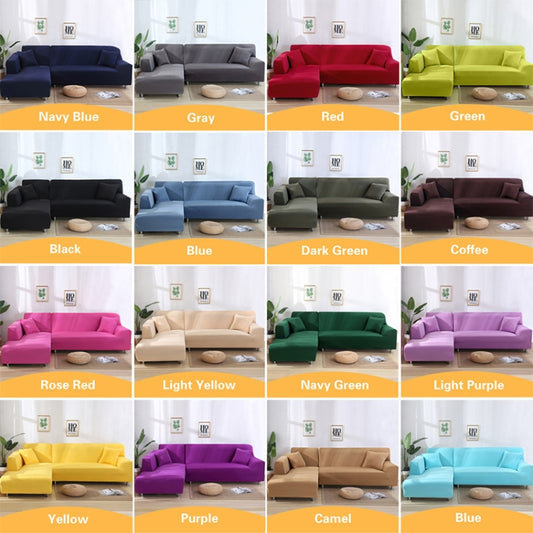 Sofa All-inclusive Universal Set Sofa Full Cover Add One Piece of  Pillow Case, Size:Three Seater(190-230cm)(Silvery Grey) - Sofa Covers & Chair Covers by buy2fix | Online Shopping UK | buy2fix
