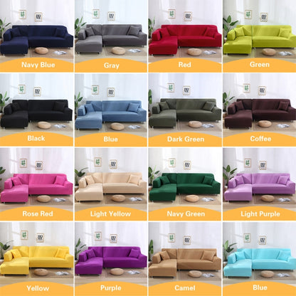 Sofa All-inclusive Universal Set Sofa Full Cover Add One Piece of  Pillow Case, Size:Four Seater(235-300cm)(Silvery Grey) - Sofa Covers & Chair Covers by buy2fix | Online Shopping UK | buy2fix