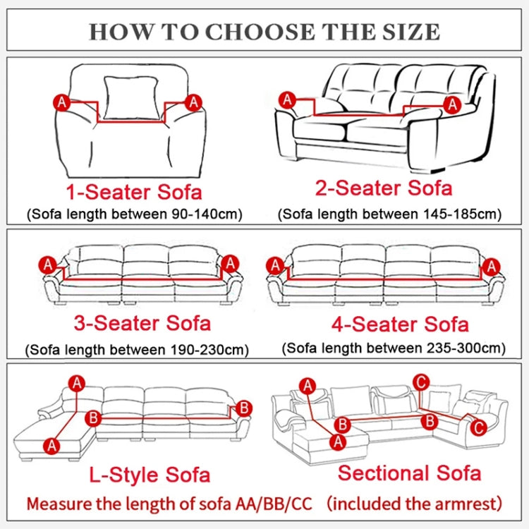 Sofa All-inclusive Universal Set Sofa Full Cover Add One Piece of  Pillow Case, Size:Four Seater(235-300cm)(Silvery Grey) - Sofa Covers & Chair Covers by buy2fix | Online Shopping UK | buy2fix