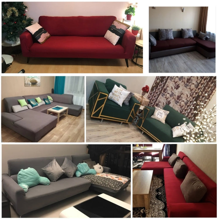 Sofa All-inclusive Universal Set Sofa Full Cover Add One Piece of  Pillow Case, Size:Four Seater(235-300cm)(Silvery Grey) - Sofa Covers & Chair Covers by buy2fix | Online Shopping UK | buy2fix