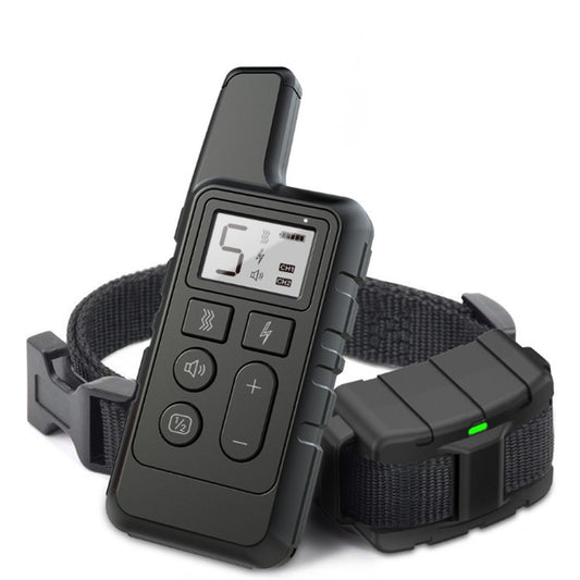 500m Dog Training Bark Stopper Remote Control Electric Shock Waterproof Electronic Collar(Black) - Training Aids by buy2fix | Online Shopping UK | buy2fix