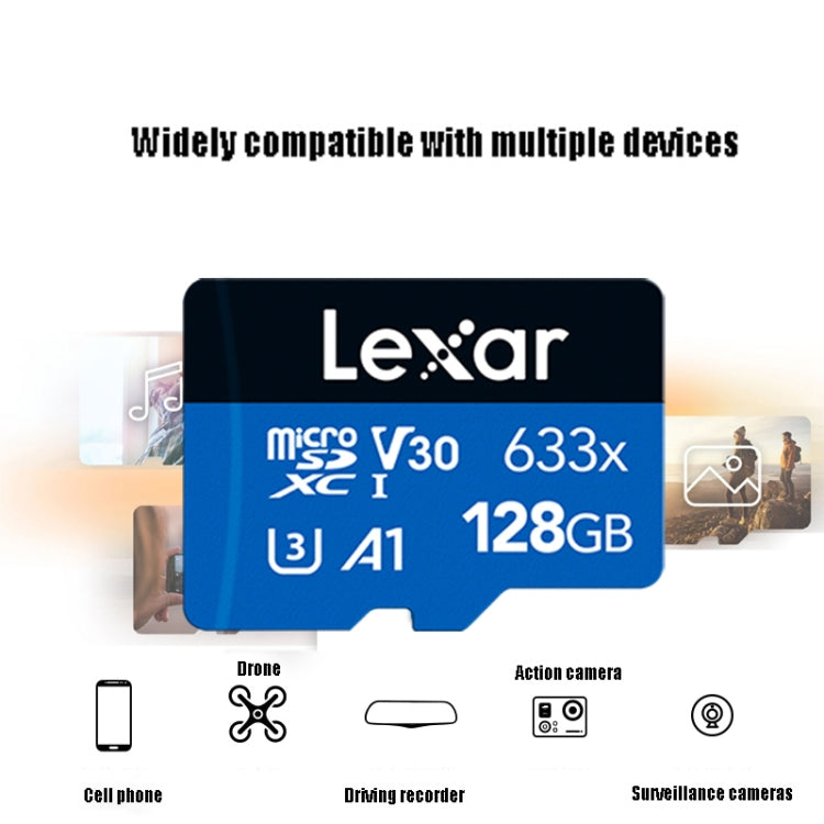 Lexar 633x 128GB  High-speed Driving Recorder Dedicated TF Card Mobile Phone Memory Card - Micro SD Card by Lexar | Online Shopping UK | buy2fix