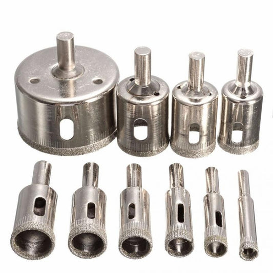 10 In 1 8-50mm Diamond Tool Bit Glass Tile Hole Opener Set - Drill & Drill Bits by buy2fix | Online Shopping UK | buy2fix