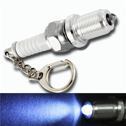 2 PCS Casual LED Key Chain Spark Plug Key Chain Keychain Car Parts Keyring Car Styling Accessories Decoration by buy2fix