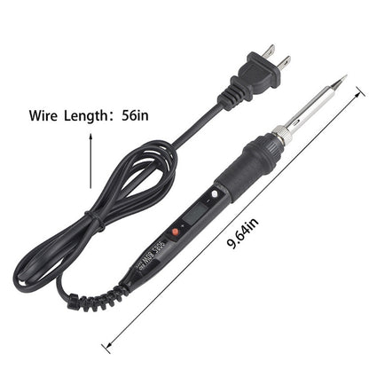 908S 80W LCD Thermostat Soldering Iron Constant Temperature Soldering Iron, Plug Type:CN Plug(Black) - Electric Soldering Iron by buy2fix | Online Shopping UK | buy2fix