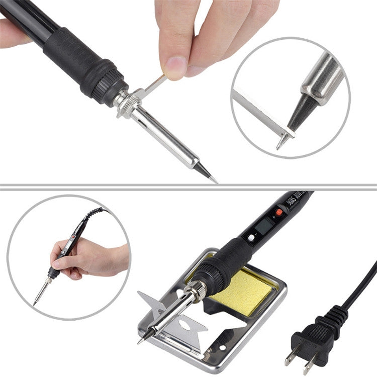 908S 80W LCD Thermostat Soldering Iron Constant Temperature Soldering Iron, Plug Type:CN Plug(Black) - Electric Soldering Iron by buy2fix | Online Shopping UK | buy2fix