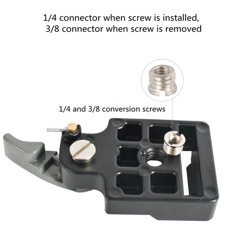 BEXIN Tripod Head Quick Release Plate Holder For Manfrotto 200PL-14(Grey) - Quick Release Plate by BEXIN | Online Shopping UK | buy2fix