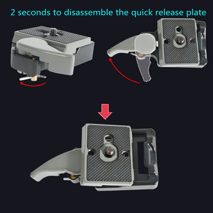 BEXIN Tripod Head Quick Release Plate Holder For Manfrotto 200PL-14(Grey) - Quick Release Plate by BEXIN | Online Shopping UK | buy2fix