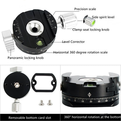 BEXIN QJ07 360 Degree Rotation Panoramic Clip Holder Pan/tilt Tripod Quick Release Plate - Quick Release Plate by BEXIN | Online Shopping UK | buy2fix