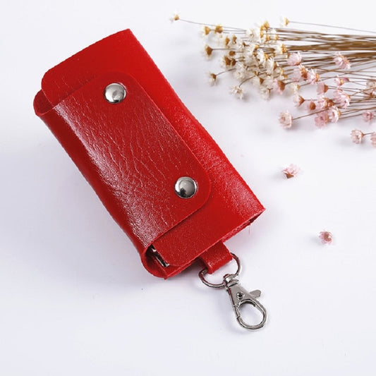 2 PCS Leather Car Key Cover Key Case(Red) by buy2fix
