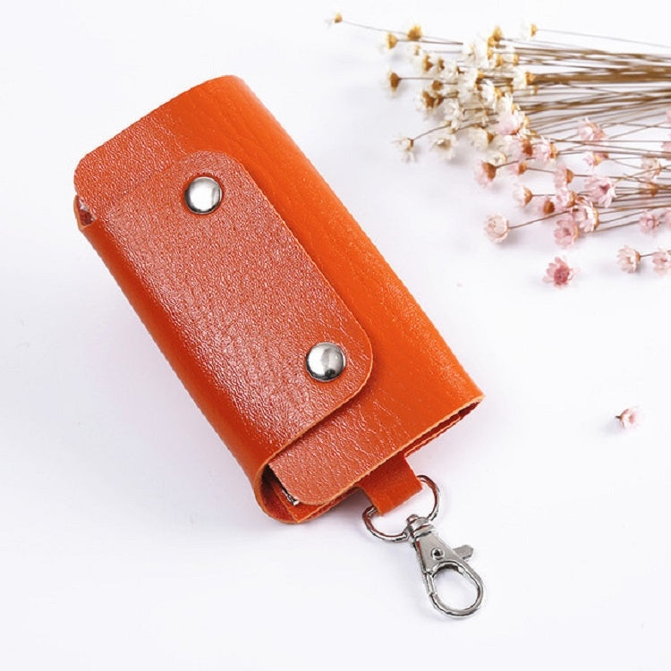 2 PCS Leather Car Key Cover Key Case(Orange) by buy2fix