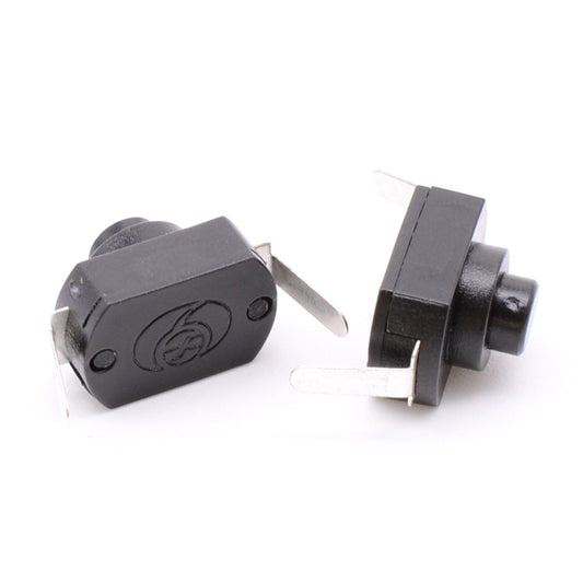 20 PCS YT-1208-YD LED Flashlight Button Switch, Style:Bent Feet(Black) - Switch by buy2fix | Online Shopping UK | buy2fix