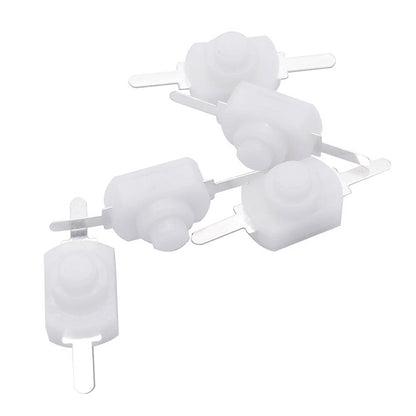 20 PCS YT-1208-YD LED Flashlight Button Switch, Style:Straight Feet(White) - Switch by buy2fix | Online Shopping UK | buy2fix