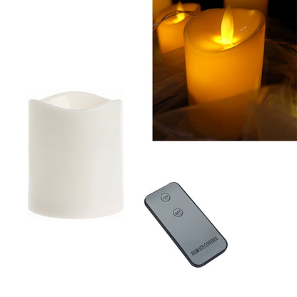 Cylindrical LED Electronic Candle Light Simulation Wedding Candlestick Candle, Size:10x7.5cm with remote control - Candles & Candle Holders by buy2fix | Online Shopping UK | buy2fix