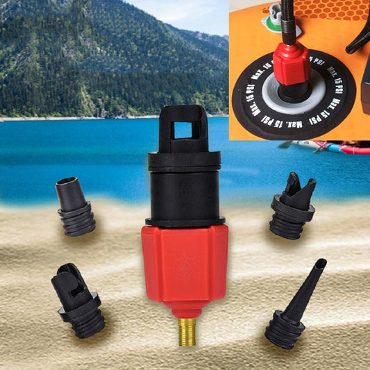Surfing Paddle Board Rubber Boat Inflatable Bed Air Valve Adapter Car Air Pump Adapter(Red) - Inflatable Pump by buy2fix | Online Shopping UK | buy2fix