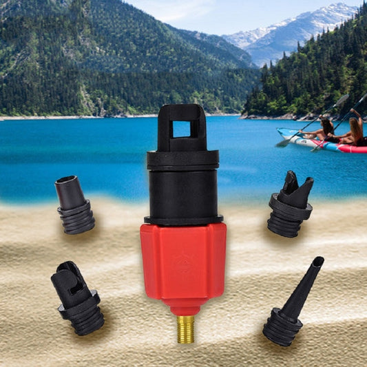 Surfing Paddle Board Rubber Boat Inflatable Bed Air Valve Adapter Car Air Pump Adapter(Red) - Inflatable Pump by buy2fix | Online Shopping UK | buy2fix
