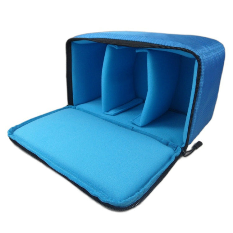 Water-resistant DSLR Padded insert Case Waterproof Zipper Removable Partition Camera Bags(Blue) by buy2fix