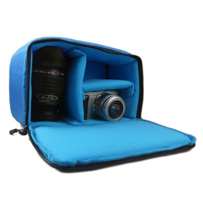 Water-resistant DSLR Padded insert Case Waterproof Zipper Removable Partition Camera Bags(Blue) by buy2fix