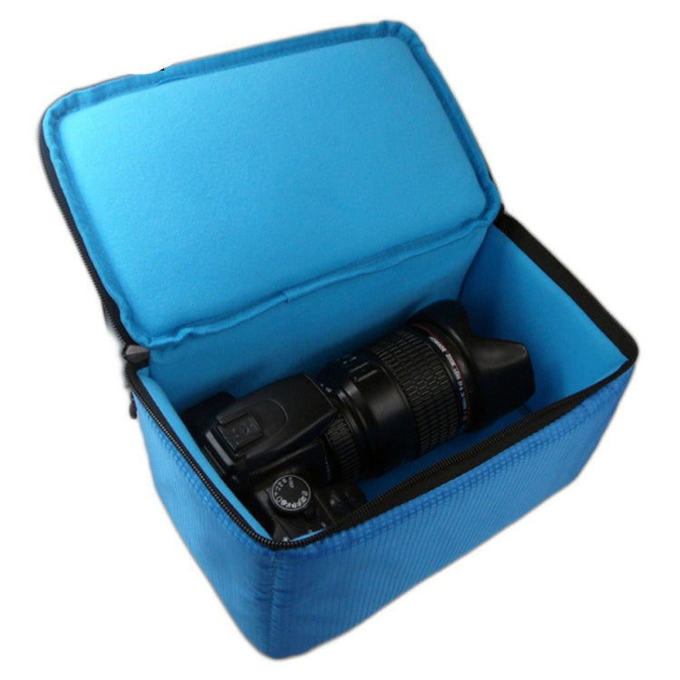 Water-resistant DSLR Padded insert Case Waterproof Zipper Removable Partition Camera Bags(Blue) by buy2fix