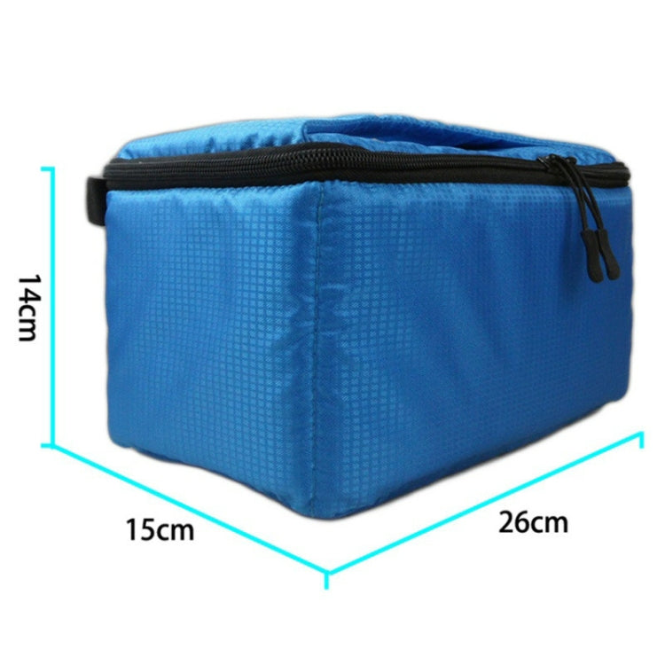 Water-resistant DSLR Padded insert Case Waterproof Zipper Removable Partition Camera Bags(Blue) by buy2fix