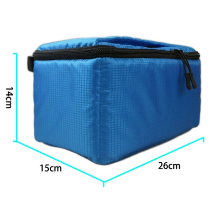 Water-resistant DSLR Padded insert Case Waterproof Zipper Removable Partition Camera Bags(Blue) by buy2fix