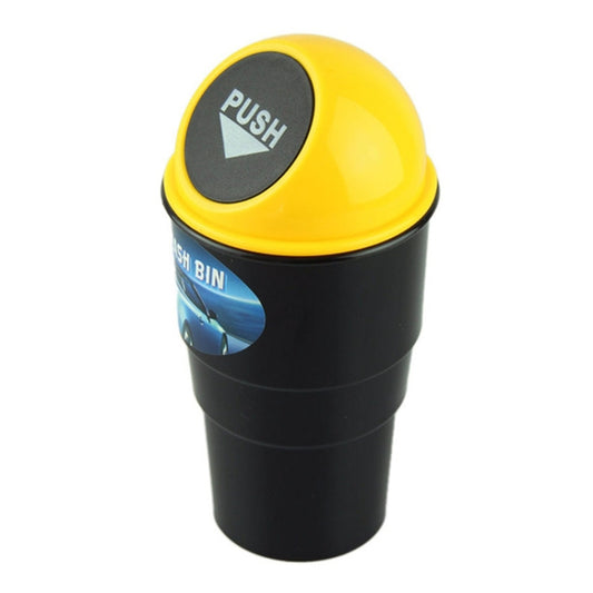Universal Car Trash Bin Car Garbage Can Rubbish Dust Case Holder Bin Automobile Storage Bucket(Yellow) by buy2fix
