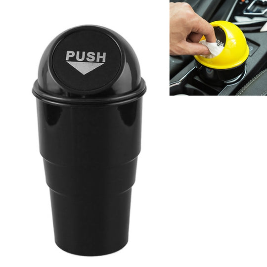 Universal Car Trash Bin Car Garbage Can Rubbish Dust Case Holder Bin Automobile Storage Bucket(Black)